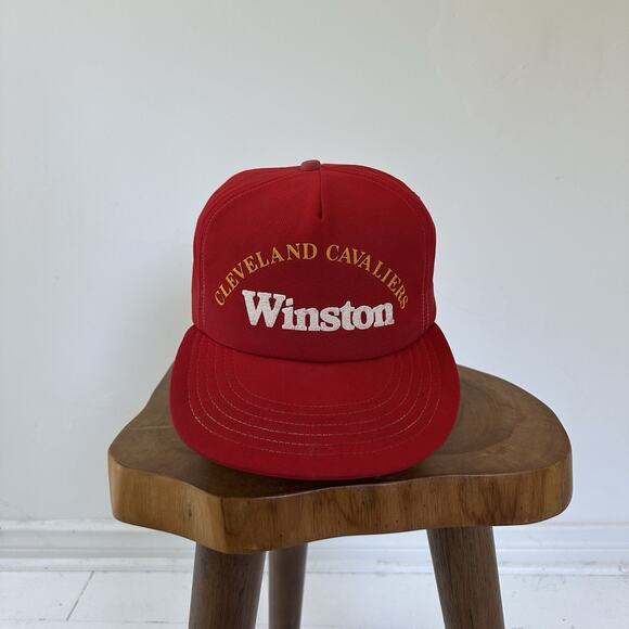 Vintage 1970s Cleveland Cavaliers Winston Cigarettes Trucker Snapback Hat - Picture 1 of 6
